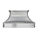 custom brushed stainless steel range hood simple classic curved design with crown molding at rangehoodmaster