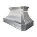 custom brushed stainless steel range hood simple classic curved design with crown molding at rangehoodmaster