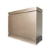 Custom champagne gold painted box range hood with handcrafted metal finish made of stainless steel at rangehoodamster
