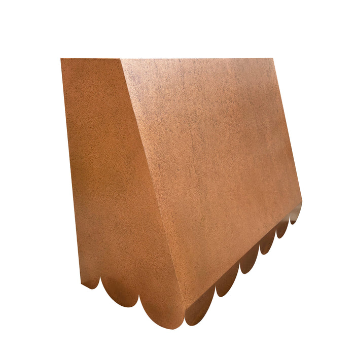 RHM Custom Copper Hood for Kitchen Vent with Scalloped Design CT-VH08-3SA