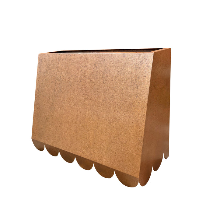 RHM Custom Copper Hood for Kitchen Vent with Scalloped Design CT-VH08-3SA