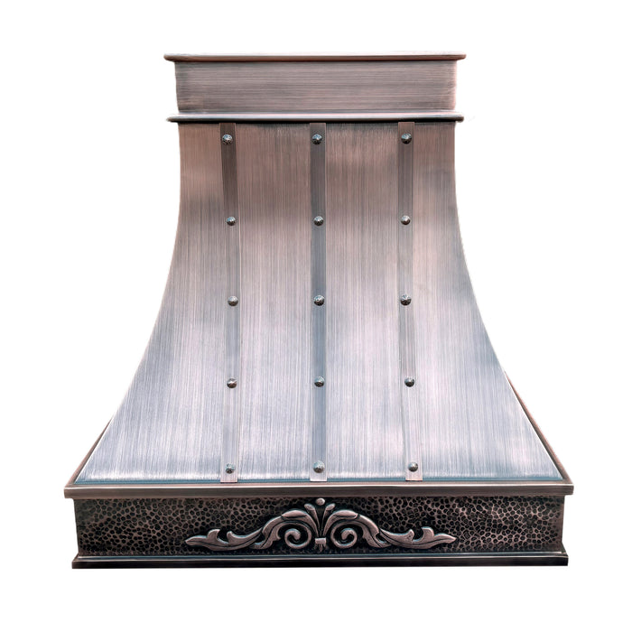 RHM Custom Copper Range Hood Cover with Antique Brown Copper CT-VH07MC