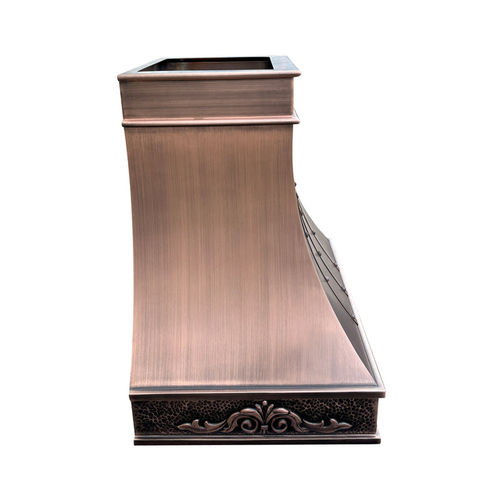 RHM Custom Copper Range Hood Cover with Antique Brown Copper CT-VH07MC