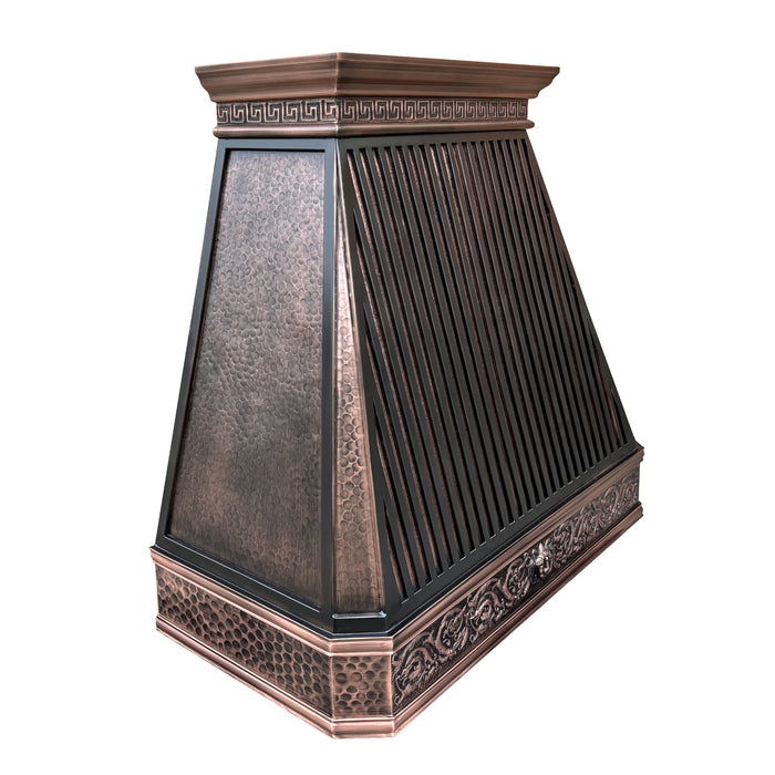 RHM Custom Copper Wall Mount Range Hood 48"W x 21"D x 48"H-VH14SL (in-stock)