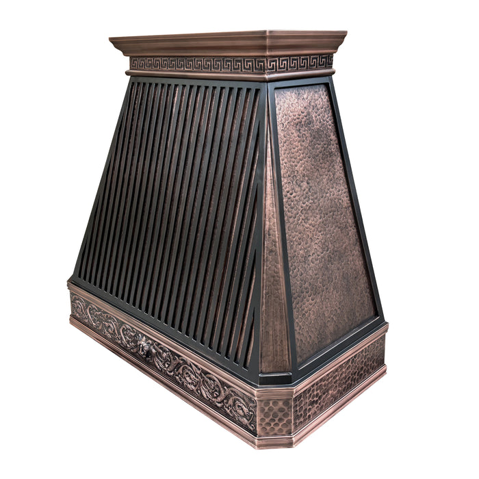 RHM Custom Copper Wall Mount Range Hood 48"W x 21"D x 48"H-VH14SL (in-stock)