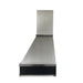 Sleek stainless steel range hood for minimalist home kitchen remodel