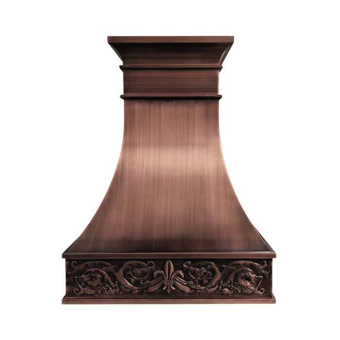RHM Custom Farmhouse Island Copper Stove Hood CT-VH07-IS