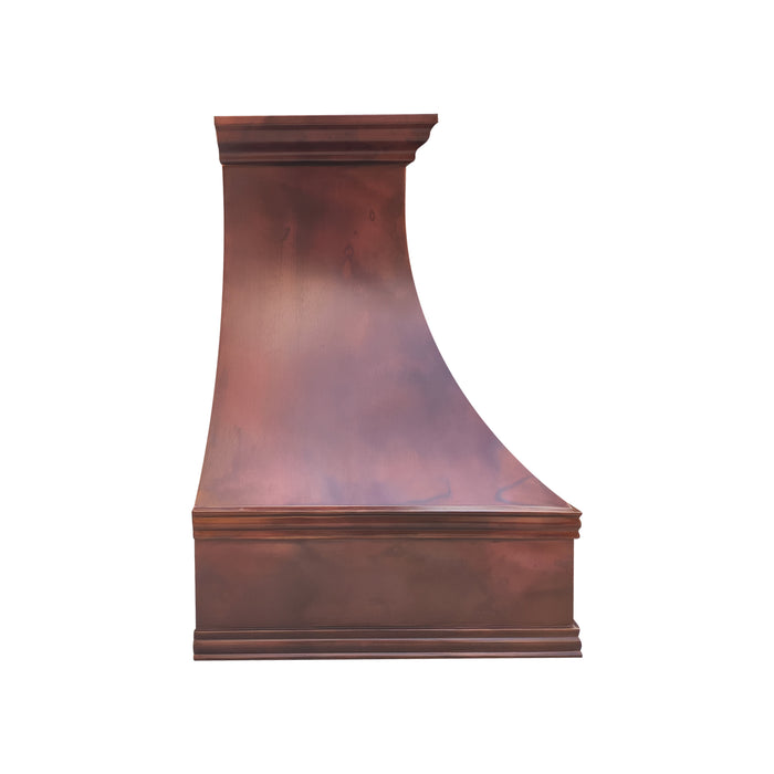 RHM Custom  Fired Copper Range Hood with Crwon CT-VH07MCF