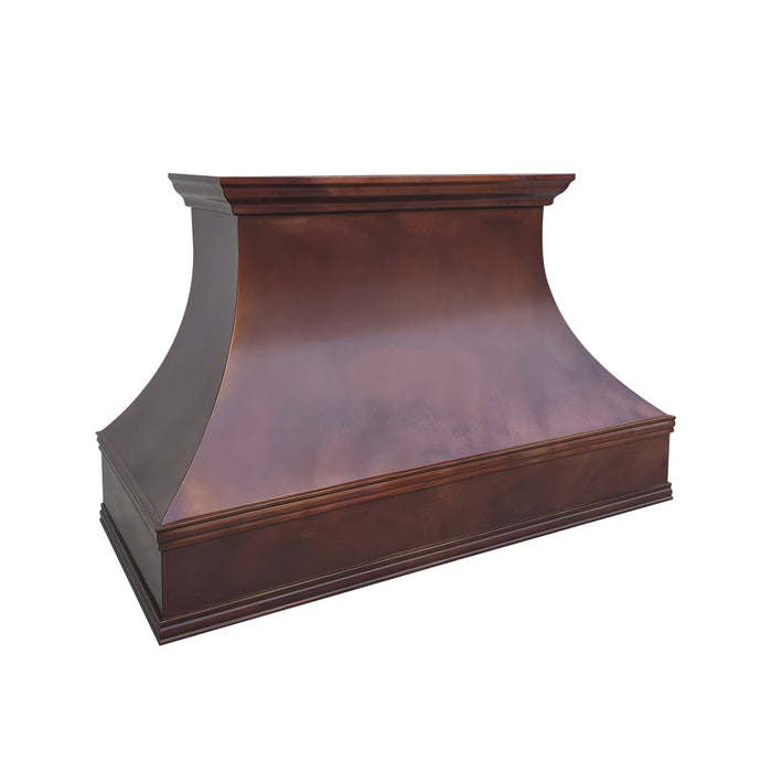RHM Custom  Fired Copper Range Hood with Crwon CT-VH07MCF