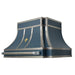 RHM Custom Navy Blue Stainless Steel Range Hood SH33-FS02 with Fleur & Pot Rail