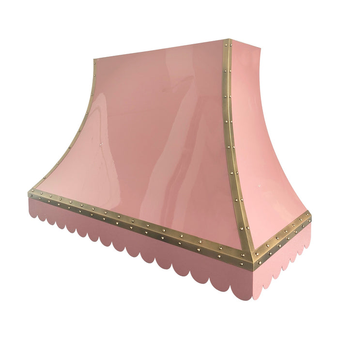 decorative pink painted range hood