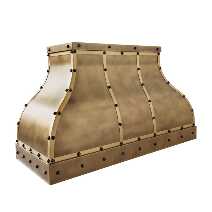 rangehoodmaster scalloped brass range hood