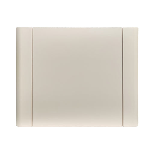 custom painted stainless steel range hood coffee white color round corner box design with concave lines at rangehoodmaster