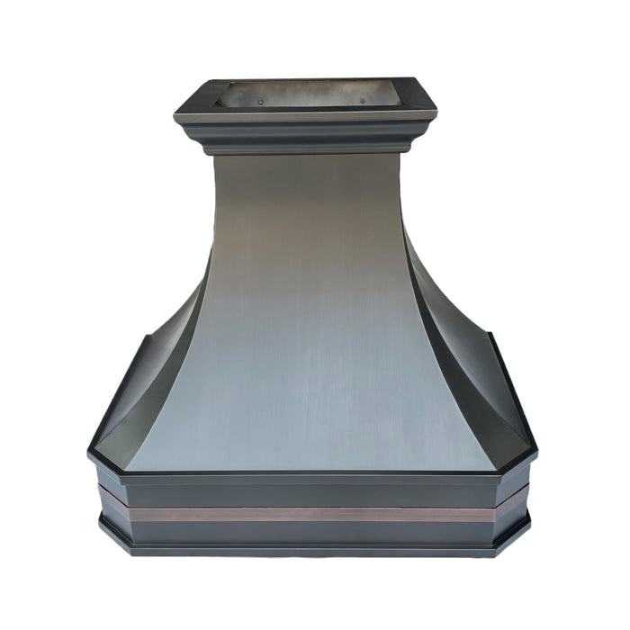 RHM Custom Stainless Steel Range Hoods Curved Shape with Copper SH3-C1BG