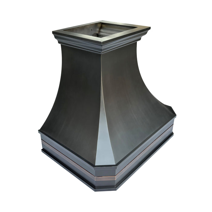 RHM Custom Stainless Steel Range Hoods Curved Shape with Copper SH3-C1BG