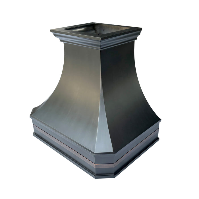 RHM Custom Stainless Steel Range Hoods Curved Shape with Copper SH3-C1BG