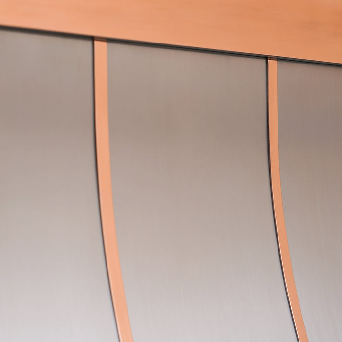 RHM Custom Stainless Steel Range Hood with Copper Straps SH3-C3T2