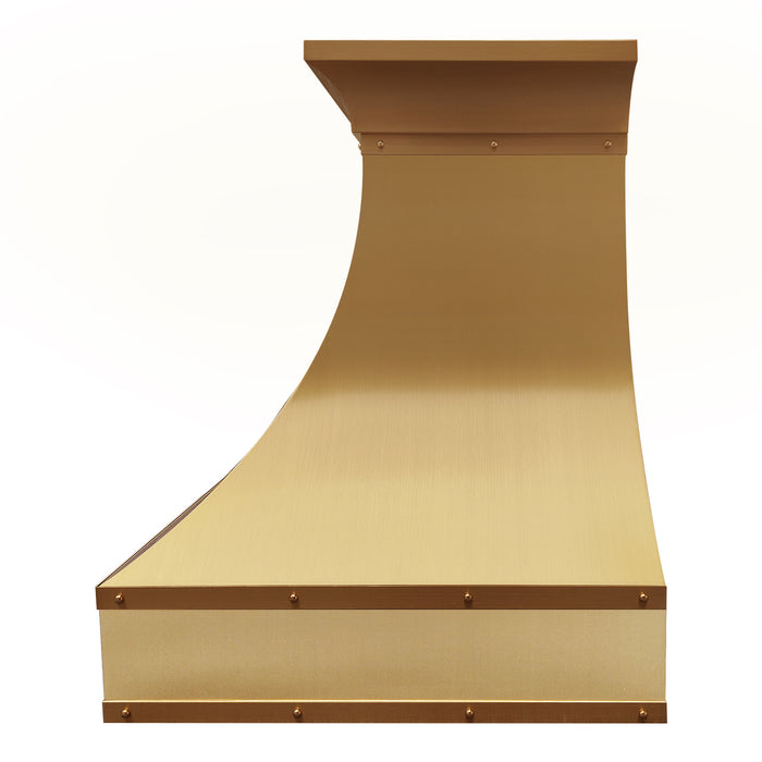 RHM Decorative Metal Range Hoods In Luxury Brushed Brass SH7-C13S