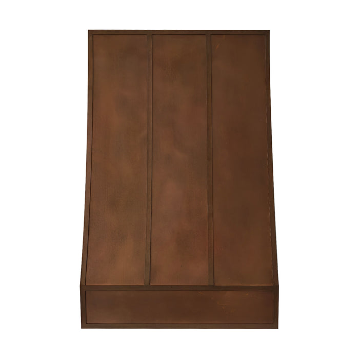 RHM Fired Copper Wall Mounted Range Hood with Straps Rivets CT-VH08-TE03