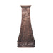 hammered copper range hood with apron