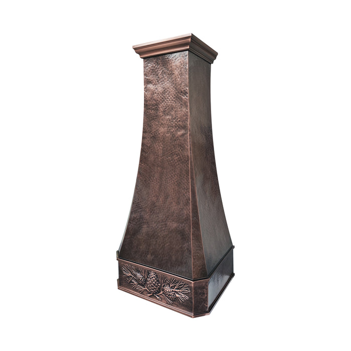 medium range hood with curved shape