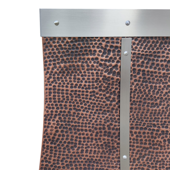 RHM Hammered Copper Range Hood with Stainless Steel Straps and Rivets CT-VH02SS