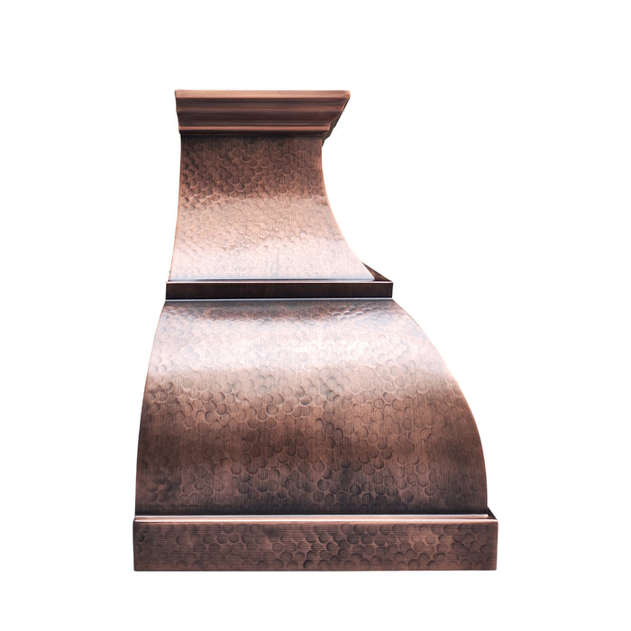 RHM Handmade Copper Hood Custom Antique Hammered Texture CT-VH01KA