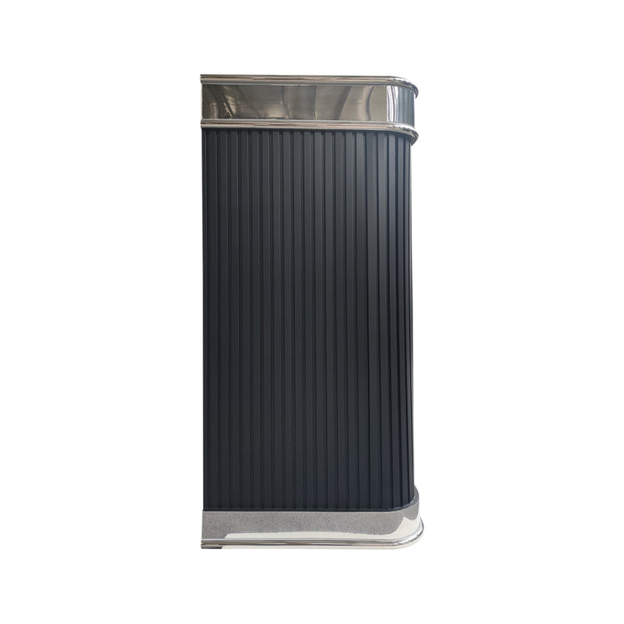 RHM High-End Matte Black Stainless Steel Range Hood Ribs Design SH5-LF-R04