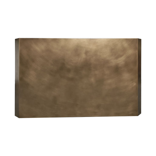 non-directional antique brass range hood in box shape and special clipped corners design at rangehoodmaster