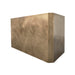 non-directional antique brass range hood in box shape and special clipped corners design at rangehoodmaster