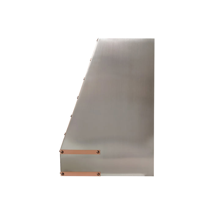 RHM Industry Stainless Wall-Mounted Kitchen Hood with Copper Details SH11-C5R7