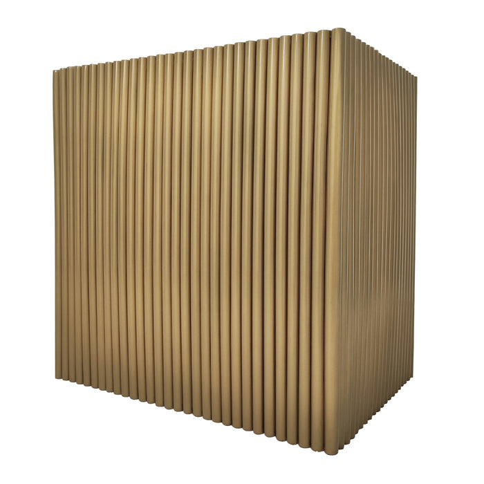 natural brass range hood custom model box shaped with straight ribs design