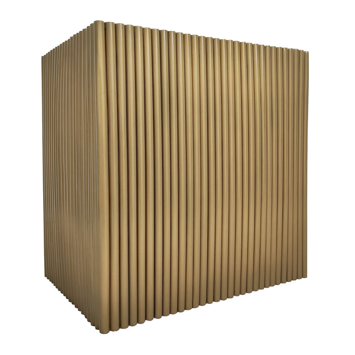 natural brass range hood custom model box shaped with straight ribs design