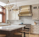 RangeHoodMaster custom brass kitchen range hoods in brushed brass with polished stainless steel straps modern curve design from Chicago