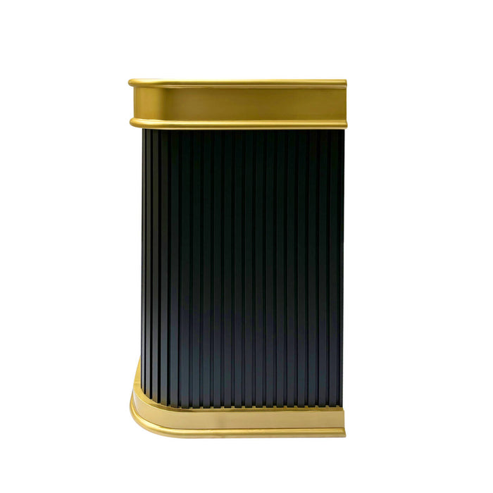 RHM Luxury Custom Brass Fluted Box Range Hood with Ribs SH5-LF-R03