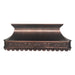 Luxury scalloped edge antique color copper range hood with chariot pattern handmade at ragnehoodmaster
