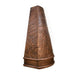 handmade copper range hood with antique palm tree design at rangehoodmaster