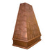 handmade copper range hood with hand hammered rock pattern at rangehoodmaster