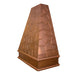handmade copper range hood with hand hammered rock pattern at rangehoodmaster