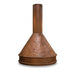 handmade copper range hood with mountain deer design