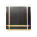 Handmade matte black custom range hood with curved iconic design in a modern luxury kitchen