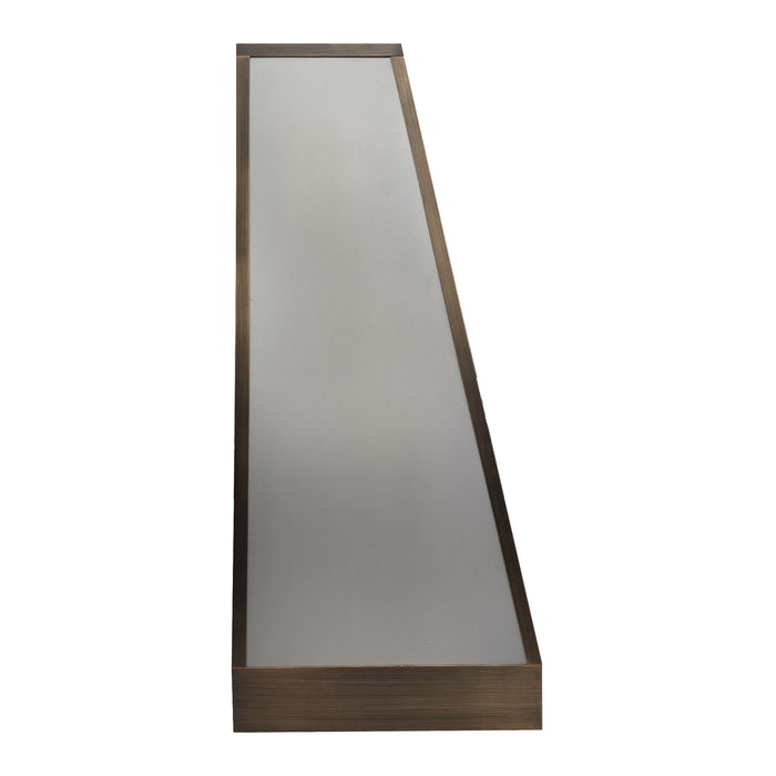 RHM Matte Stainless Steel Range Hood with Antique Brass Trims SH34-M1AB4