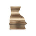 Brass decorative range hood with decorative straps and rivets