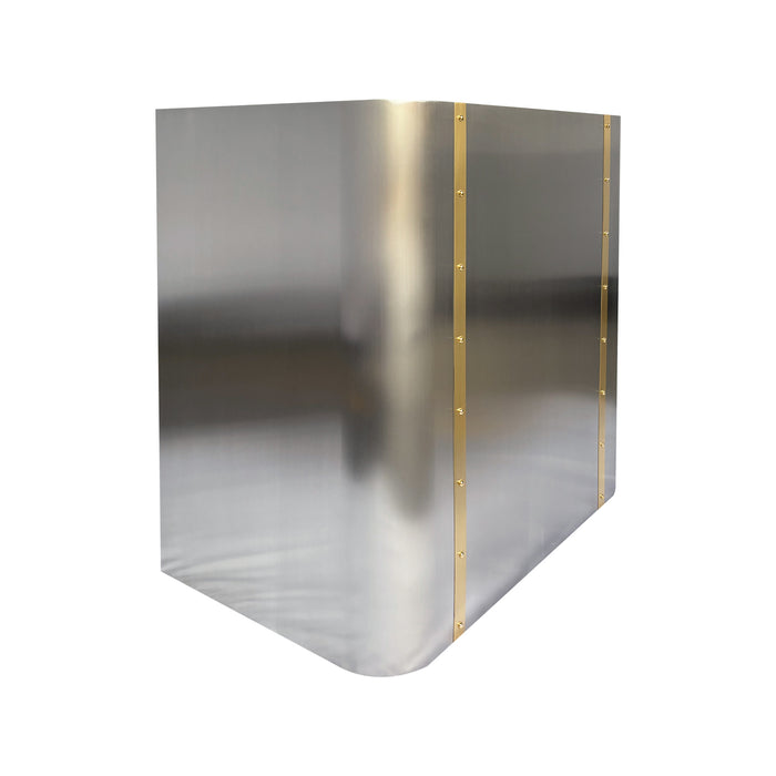 Contemporary stainless steel kitchen hood Custom round corner stainless steel range hood for modern kitchen design handcrafted by Range Hood Master