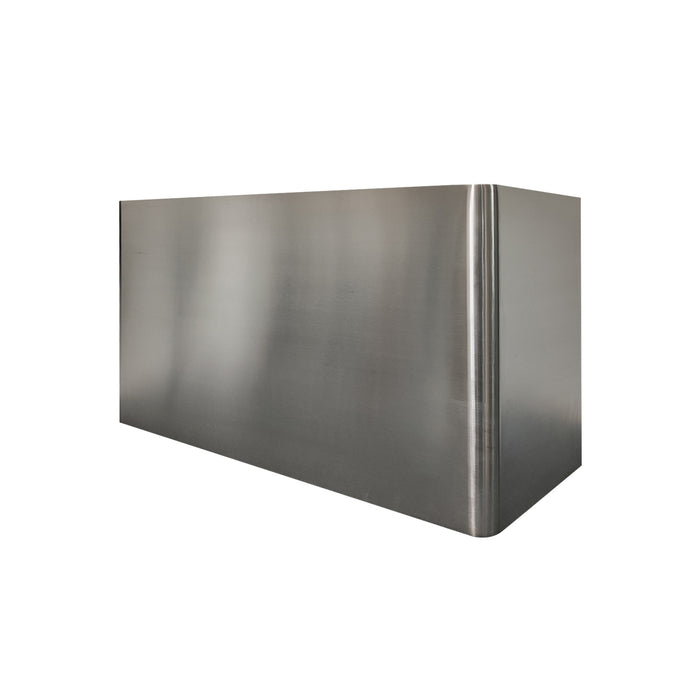 Modern stainless steel range hood with brushed grain finish
Custom stainless steel kitchen hood handcrafted by RangeHoodMaster
Contemporary brushed stainless steel vent hood for luxury kitchen
Modern metal range hood with clean architectural design
Handcrafted stainless steel hood for contemporary home
