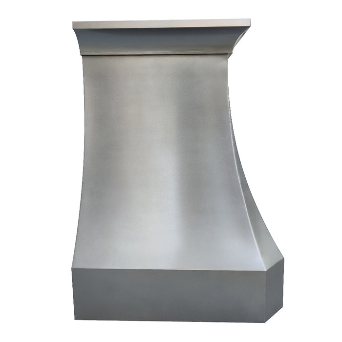 RHM Modern Zinc Range Hood Handcrafted with Crown Molding ZH3-CR6