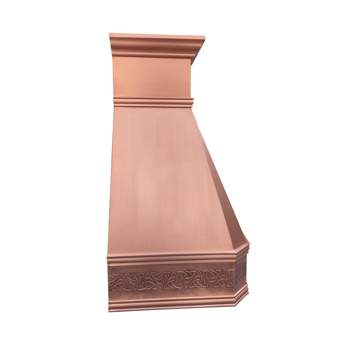 RHM Natural Copper Hood Custom Handcrafted Hammered Apron CT-VH03TR-PN
