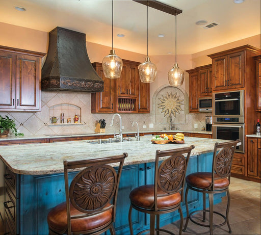 ORB farmhouse copper range hood hand hammered custom design