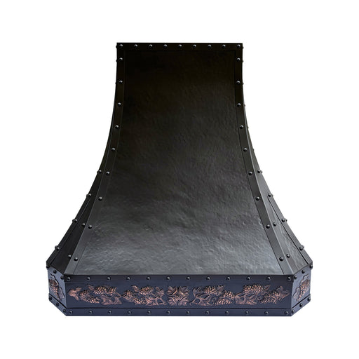 ORB farmhouse copper range hood hand hammered custom design