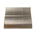 rangehoodmaster ogee shape range hood with brass accents